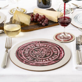 Round Wine Inspired Placemats