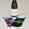 Handprinted Neoprene Wine Cooler